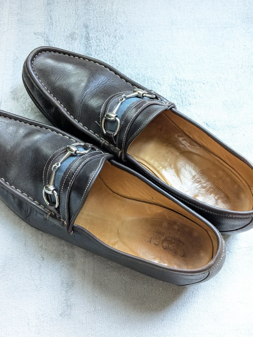 Gucci Horsebit Loafers Brown Leather 12 Mens US